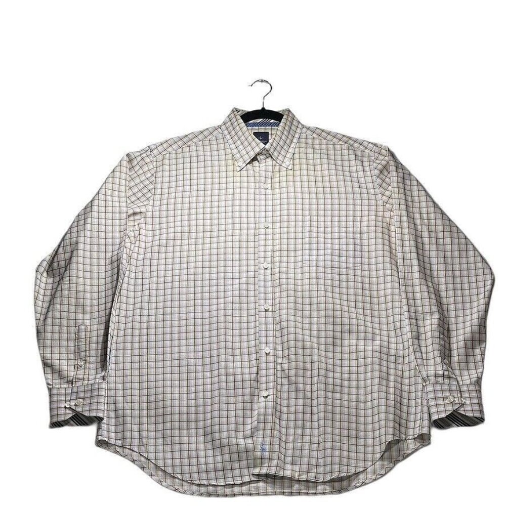 Tailor Byrd COLLECTION Mens XL Button-Down Long-Sleeve Plaid Shirt - Picture 10 of 11